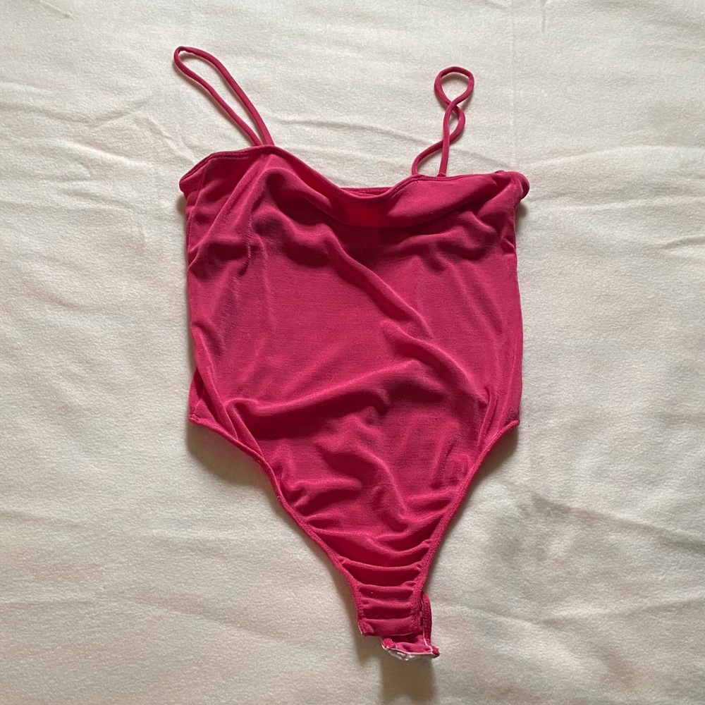 Victoria’s Secret Vintage thing Bodysuit Teddy cami hot pink size large